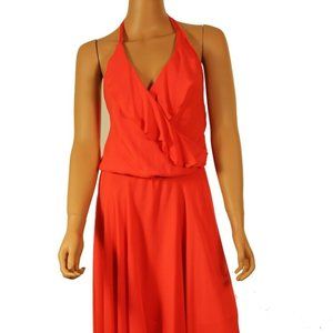 Haute Hippie  Ruffled Front  Maxi Dress